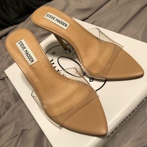 Steve Madden clear slide Ins